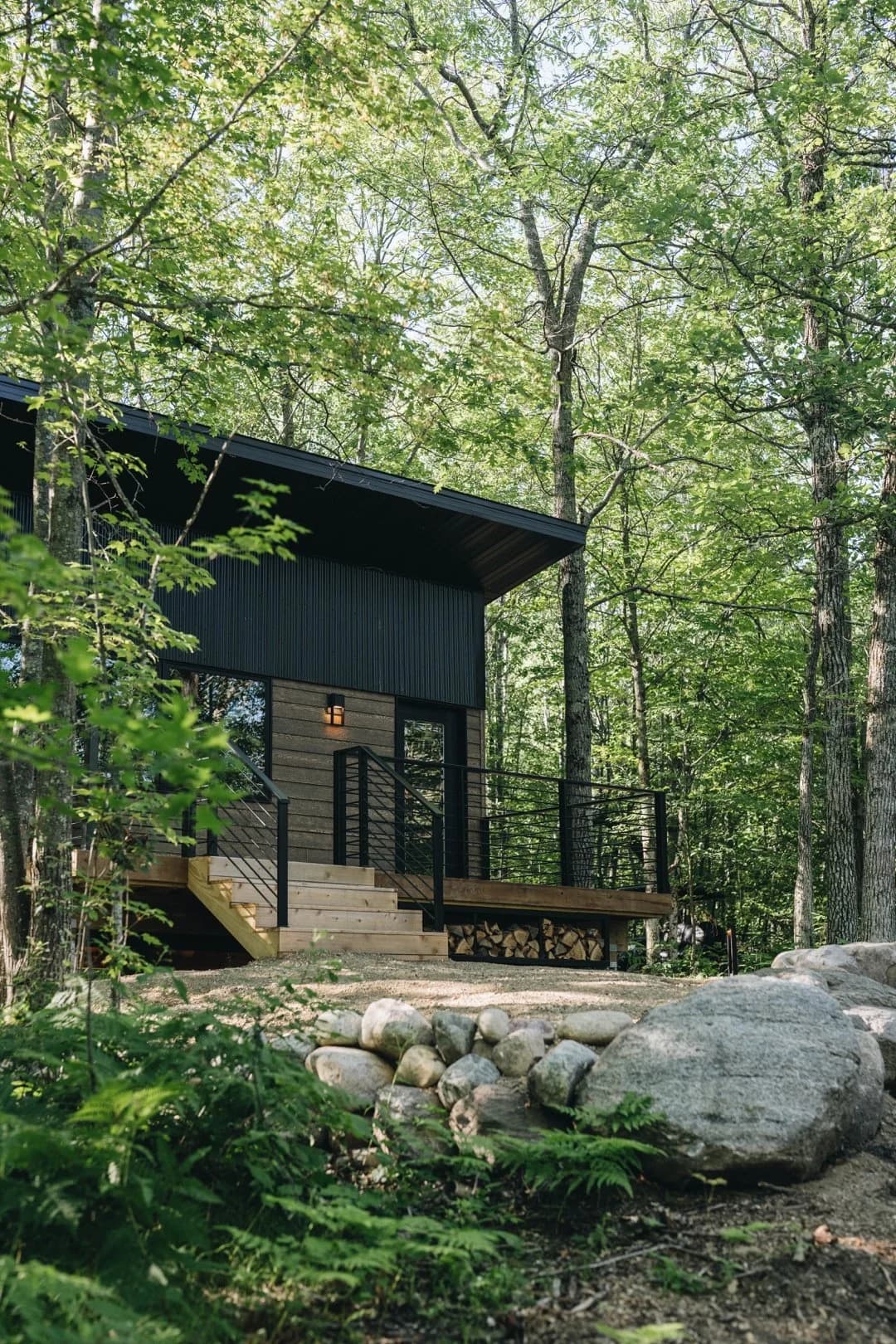 Summer scene at Northwoods cabin property